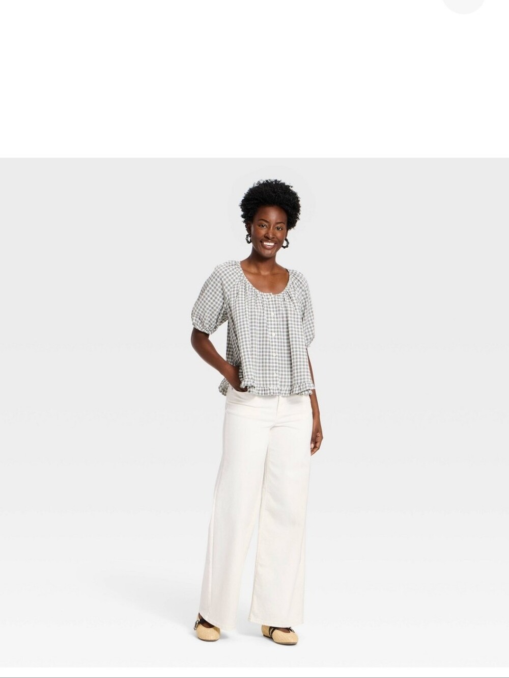 Universal Thread Wide-Leg Jeans in Off-White